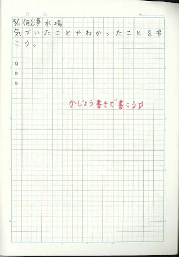 4年生 ノートの書き方 例 中央区立日本橋小学校